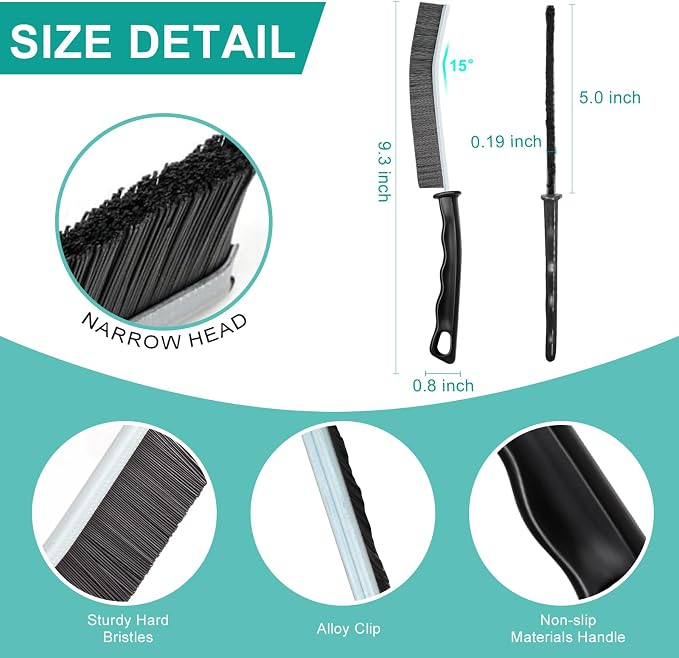 Crevice Cleaning Brush,New Multifunctional Gap Cleaning Brush Tool,Thin Scrub Brush Hard-Bristled Gap Scrub Brush for Bathroom Kitchen Tiles Window Door Slots(5pcs)