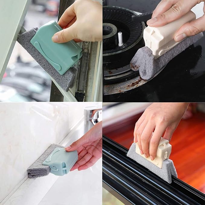 Groove Gap Cloth Window Door Track Multifunctional Cleaning Brush Color: Beige/Gray/Blue (Random Color Matching)3PCS | Multifunctional, Beige/Gray/Blue Random Color Matching