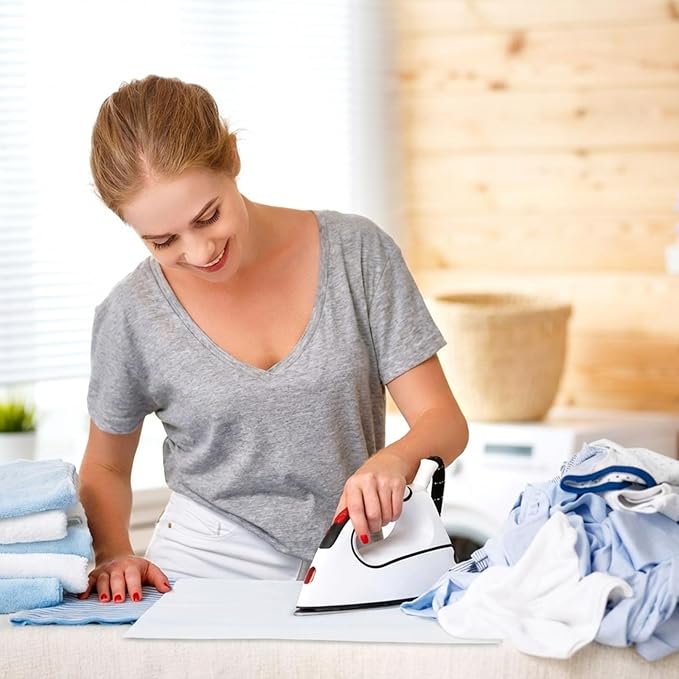 Gilprop 5 Pcs Pressing Cloth for Ironing 18 x 18 Inch Non Stick Ironing Cloth Protects Clothing from Rust and Water Deposits Reusable Pressing Sheet for Clothes Craft