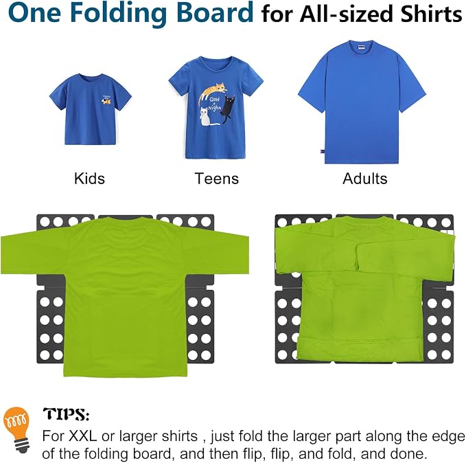 Sealegend V1 Shirt Folding Board for Clothes Adults Shirt Folder Durable Plastic t Shirts Fast Laundry folders, Black