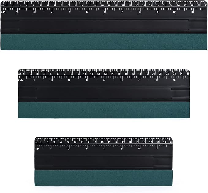 EHDIS Large Vinyl Squeegee Window Tint Tool 3PCS Big Size Felt Edge Wrap Scraper for Vinyl Graphic Decal Car Wrapping Applicator Wallpaper Smoothing (Black)