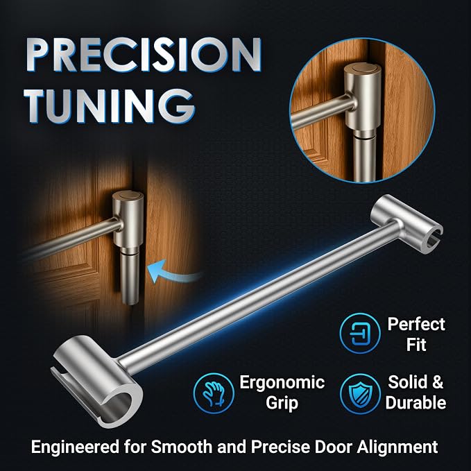 Hinges Gap Adjusting Wrench, Door Hinge Repair Tool, Upgraded Steel Double-ended Door Hinge Repair Wrench, Heavy-duty Door Hinge Adjustment Tool for Standard Round Bolts (0.315-0.75in)