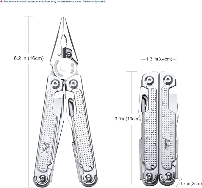 SQT2048 20-in-1 Multitool, Foldable & Self-Locking, Professional Tool for DIY, Home Repairs, Outdoor Camping – Must-Have Gifts for Men, Compact, Durable, All-in-One Tool for Every Task
