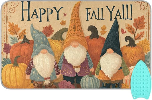 Ironing Mat Pad for Table Portable Travel Iron Blanket Ironing Board Covers Pressing Mat Heat Press Pads 27.6x47.2 Inches Orage Pumpkin Gnomes58