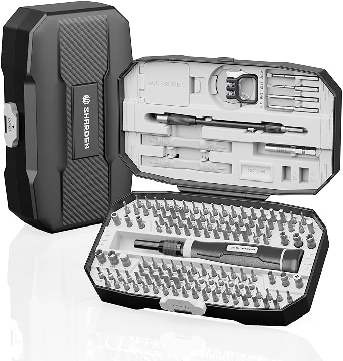 153 in 1 Precision Screwdriver Set for Electronic Repair Grey | Magnetic Small Screwdriver Set with Torx, Pentalobe, Triwing, Mini Repair Tool Kit for Computer, Laptop, PC, PS5, Eyeglass