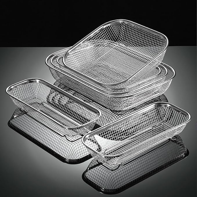 Utensil Drying Rack, 2 Pack Stainless Steel Utensils Holder Dishwasher Silverware Basket, Compact Dish Rack Chopsticks Spoons, Forks, Knifes Drainer Basket Organizer for Kitchen Counter, Medium