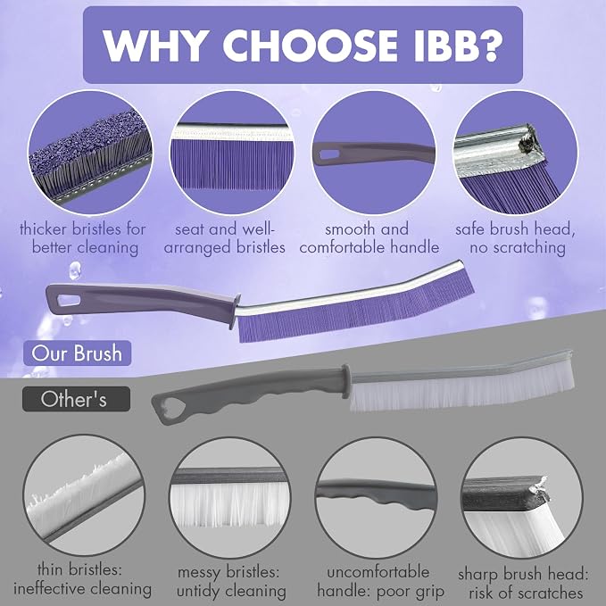 IBB 3pcs Crevice Gaps Cleaning Brush,2023 New Cleaning Brush for Small Spaces,Durable & Thin Crevice Cleaning Brush,Deep Cleaning Brush Supplies for Kitchen Surfaces & Window Track & Stubborn Stains