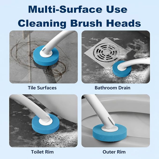 Disposable Toilet Brush and Holder Set with 32 Cleaning Refill for Bathroom | Wall Mounted Disposable Toilet Bowl Brush with Extended Handle, Disposable Toilet Wand for Toilet Bathtub Sink Deep Cleaning