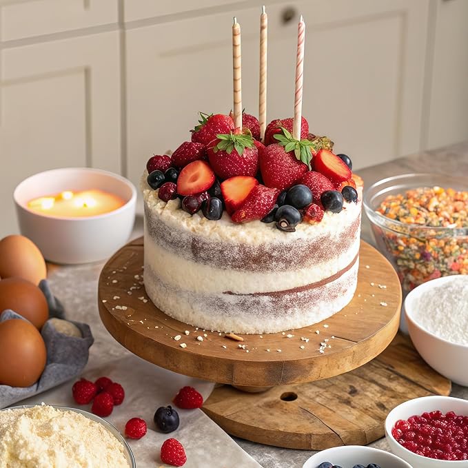 HUAKENER 3 Pcs 8 Inch Round Cake Pans with 100 Pieces Parchment Paper | Carbon Steel Cake Pans, Non-stick Cake Baking Pans with Handle, Dishwasher Safe