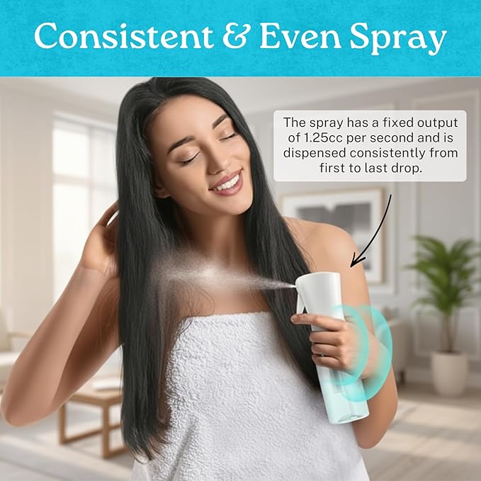 Mist Spray Bottle 200ml – Fine Mist Sprayer for Hair, Plants, Cleaning & Skincare | Refillable Salon Quality Water Mister, (Non-Toxic BPA Free) with White & Clear bottle (Pack of 1)