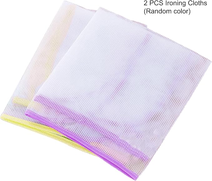 Kakalote 2pcs Ironing Pad, High Temperature Ironing Cloth Resistance Protective Ironing Pressing Pad Heat Insulation Ironing Net(Random Color)