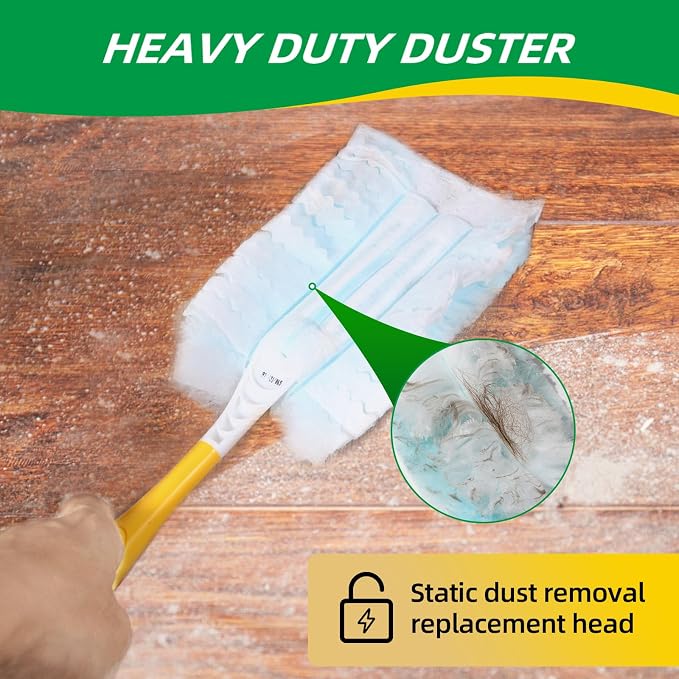 Duster Refills Static Dust Removal Compatible with Swiffer for Dusting 30ct | Disposable Alternative Replacement Head for Swiffer Duster Refills,for Dusting Electronics,Furniture,Blinds,Ceiling Fans