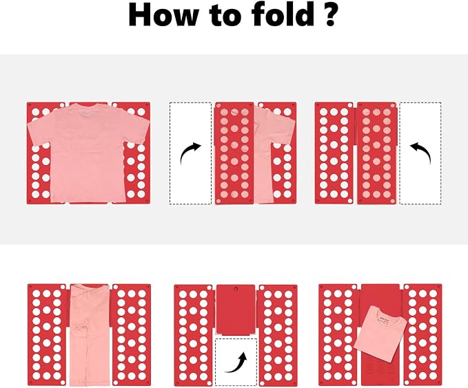 Kids Clothes Folding Board 15.75"x18.9" for Children Quickly Fold Tshirts | Child-Size Only, Durable PP Material, Space Saving Design, Easy Storage