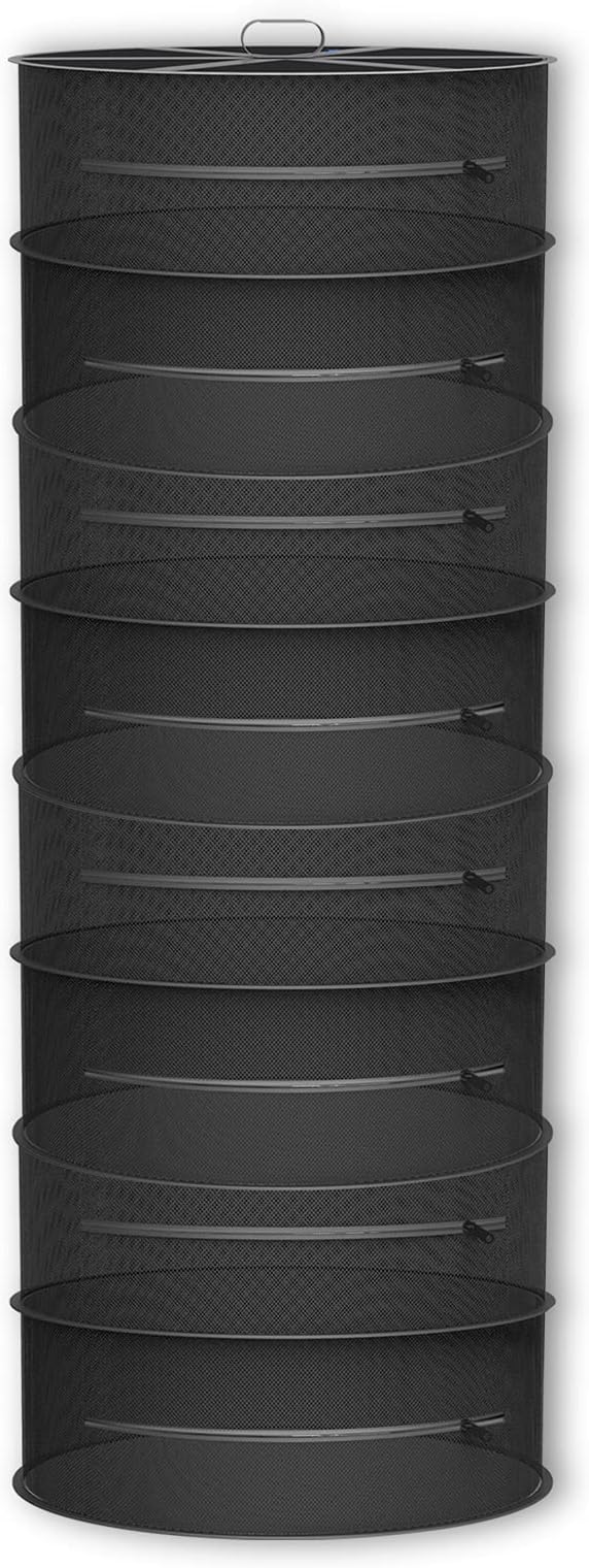 AC Infinity Herb Drying Rack, 8-Layer Hanging Mesh Net | and Buds, 24" Diameter Fit in Grow Tents Closets Hydroponics