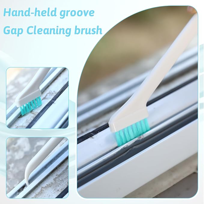 8 Pcs Small Household Cleaning Brushes, Small Cleaning Brush Tight Spaces Deep Detail Crevice Cleanings Tool Set 8 in 1 Detail Tiny Scrub Cleaner Brush for Holes Corner Space Keyboard Bottle Tile