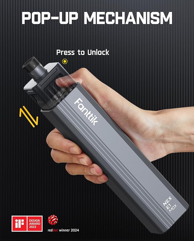 Fanttik E1 Max Precision Electric Screwdriver, Mini Screwdriver Set(Grey) | 50 Magnetic Bits, Magnetic Storage, 0.2N.m, 5/32‘’ Precision Repair Tool Kit for Electronics Phone Camera Laptop Watch