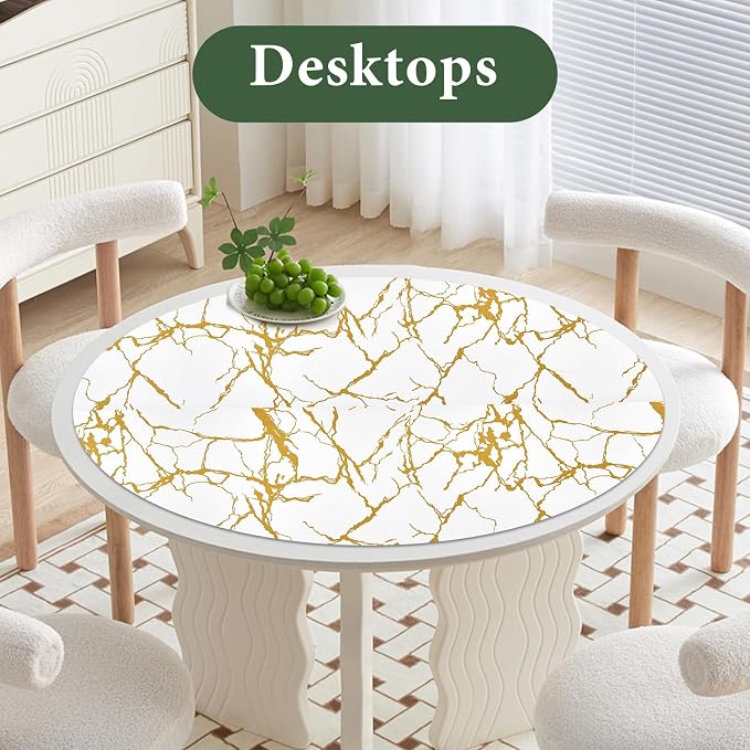 Drawer and Shelf Liner for Kitchen Cabinet Non Slip Waterproof | Shelf Paper 12 in X 30 Ft Non Adhesive Refrigerator Liners Gold White Marble Easy Liners for Bathroom Cupboard