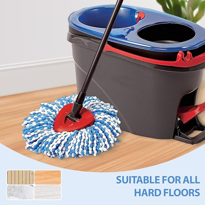 Nuorest Spin Mop Replacement Heads, Microfiber Mop Refills, Easy to Replace (6 Heads)