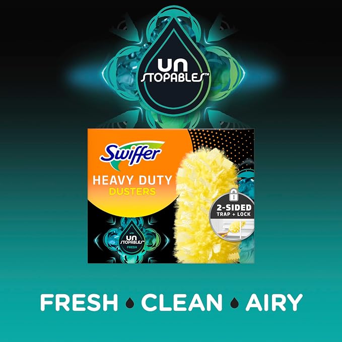 Swiffer Dusters Multi-Surface Heavy Duty Duster Refills,Unstopables Fresh Scent,11 Count (Pack of 3)