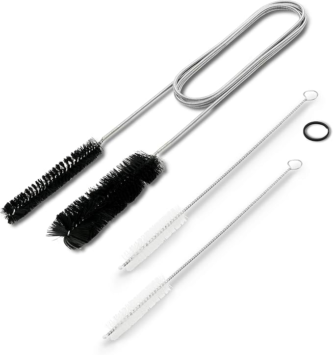72" Drain Cleaner Tool - Flexible Wire Pipe Mechanical Black | Heavy duty cleaning brush for bathroom sink, bathtub, shower, kitchen sink drains, bottles, elastic hose pipe cleaner