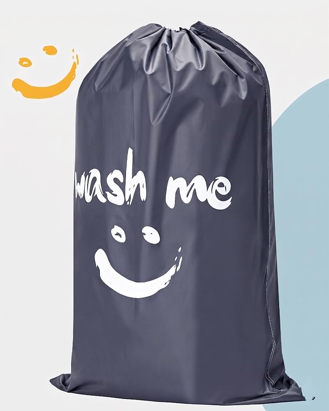 HOMEST XL Laundry Bag 28" x 40", Extra Large Dirty Clothes Organizer | Holds 3-4 Loads, Machine Washable Drawstring Laundry Bag for Dorm, Camp, Laundromat, Family, Travel,Grey