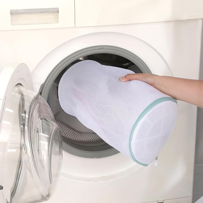 Shoe Washing Machine Bag, Mesh Laundry Bag for Sneakers, 8x15, 2Pcs | Large Shoe Washing Bag for Footwear, Trainers, Tennis, Slippers, Building Blocks, Sandwish Mesh, Travel, Prevent Tangling