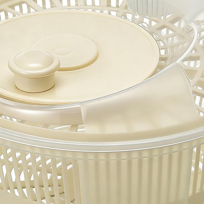 21x21x14cm Salad Spinner - Manual Lettuce Spinner | Salad Dryer With Washer Bowl, Vegetable & Fruit Washer, Lettuce Colander | Vegetable Dryer Bowl For Veggie, Onion, Dumpling Filling, Fresh Crisp