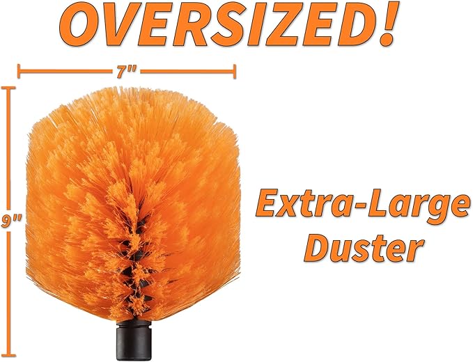 18-48״ Cobweb Duster with Extension Pole Outdoor & Indoor | Cobweb Brush and Spider Web Remover for Outside & Inside Use // Spider Brush with Lightweight & Sturdy Telescopic Pole