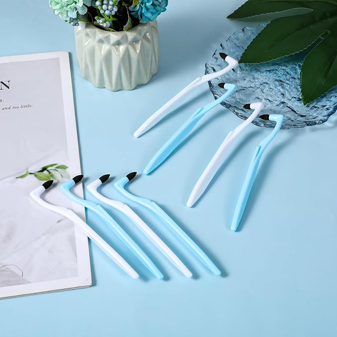 8 Pcs Tooth Stain Eraser Tartar Polisher Stain Removers Dental Plaque Tartar Eraser Plaque Tool Professional Dental Picks Cleaning Professional Tools Teeth Cleaning Kit for Oral Care White and Blue