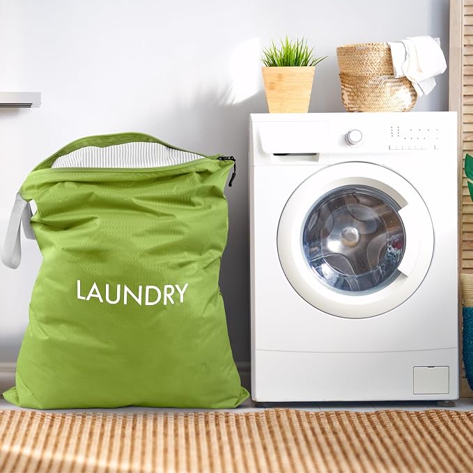 WiseBoy Travel Laundry Bag Dirty Clothes Organizer, Extra Large Laundry Bag | Oversized Laundry Bag, Zippered Nylon Wet Dry Storage Bag for College Dorm, Camping, Caravan, Foldable, Washable, 120L