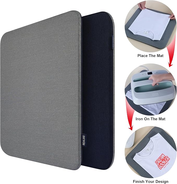 REALIKE Heat Press Mat for Cricut Easypress 2/Cricut Easypress(15X15 inch), Easy Press Mat for HTV Craft Vinyl Ironing Insulation Transfer Projects