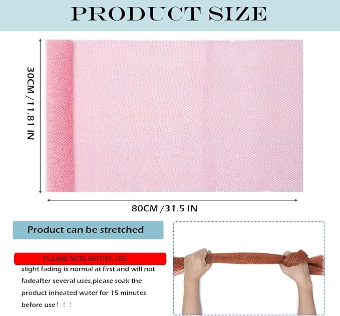 African Net Sponge Authentic,Exfoliating Body Shower Scrubber,3Pcs | Woven nylon africannet sponge,stretches up to 66in for full body & back washing removes dead skin,oil,For Women and Man