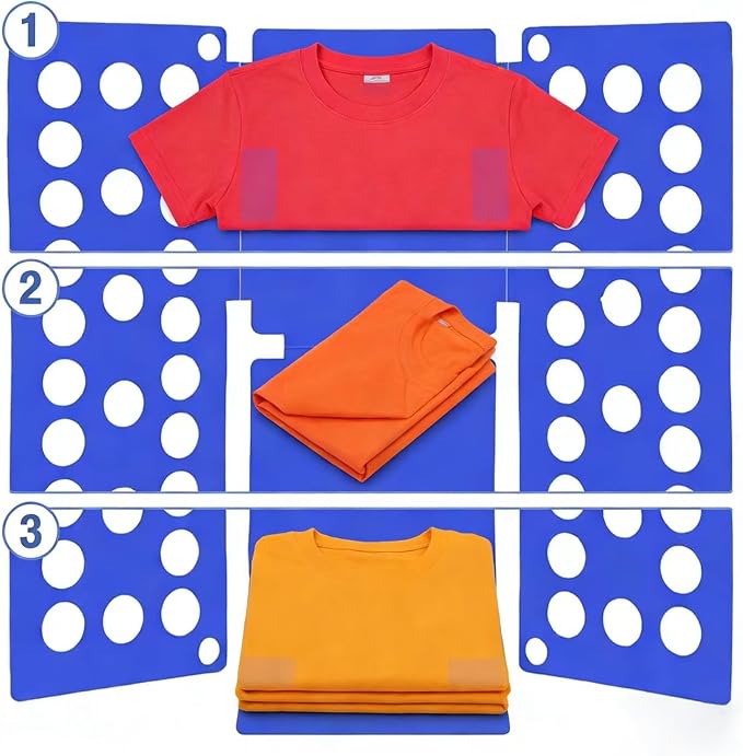 Clothes Folding Board, Blue Adjustable T-Shirt Folder,Kids clothes foldingboard 、Small Size for 1-9 Years Old、folding board for kids 15.7 x 18 Inch, Laundry Organizer for Adults and Kids(BLUE)