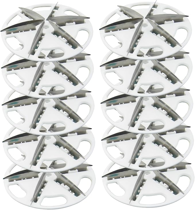 Fabric Shaver Replacement Blades 10-Pack 57mm – Alloy Pill Shaver 6-Blade Head for Efficient Lint & Pill Removal