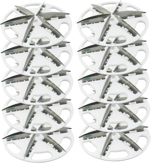 Fabric Shaver Replacement Blades 10-Pack 57mm – Alloy Pill Shaver 6-Blade Head for Efficient Lint & Pill Removal