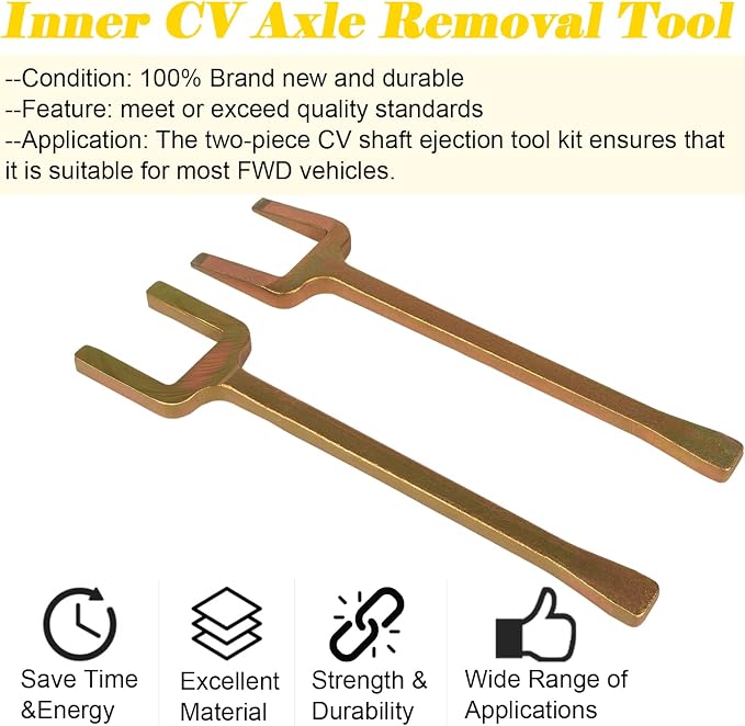 Bonbo 12020-2 Piece Axle Popper Kit Inner CV Axle Removal Tool Set Fit for Front Wheel Drive Vehicles, Remove Most Vehicles’ Half-Shaft Drive Axles & Fix Damaged CV Joints(2 PCS)