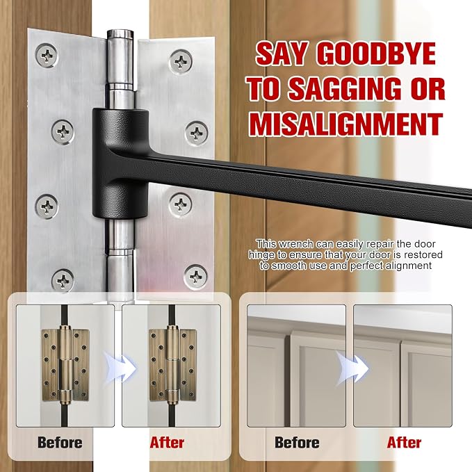 Vdsfand 3PCS Door Hinge Adjustment Tool Kit Door Gap Adjustment Tool for Precise Hinge Gap Adjustment Upgraded Door Hinge Tool for Installation and Repair of Residential and Commercial