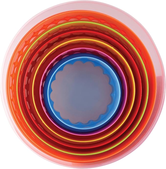 R&M International Round, Set of 6 Cookie & Biscuit Cutter Set, Sizes, Colors may vary