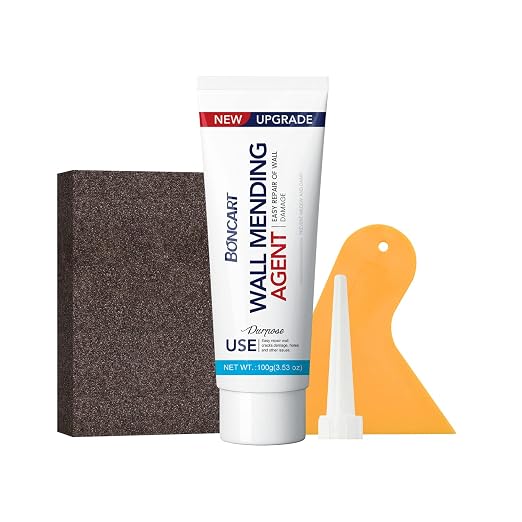 BONCART Spackle Wall Repair Kit, Wall Mending Agent Putty with Tools | Includes Scraper And Sanding Sponge. For Wall Cracks, Nail Holes, And Graffiti