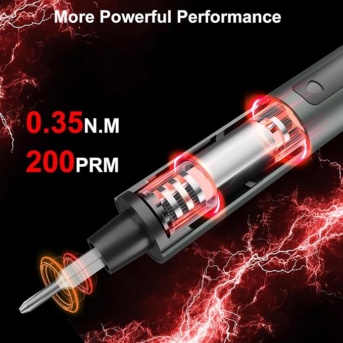 75 IN 1 Mini Electric Screwdriver Set, Power Screwdriver | 71 S2 Precision Bits, 3 LED Lights, Magnetic Storage, USB-C Charging, Cordless Screwdriver Repair Tool Kit for Electronics