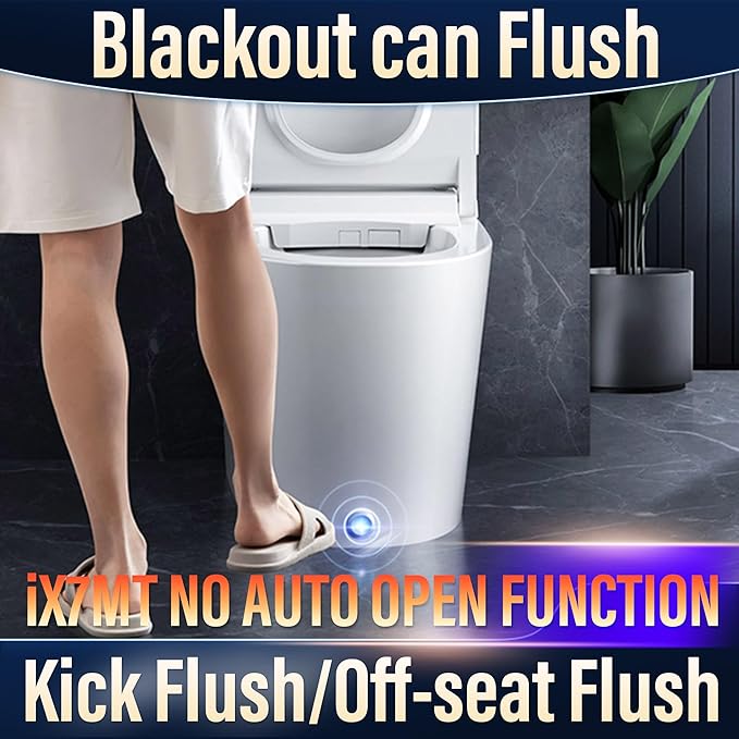 EPLO Smart Toilet with Bidet Built In, Luxury Bidet with Heated Seat ADA Comfort Height & Foam Dispenser, Elongated Japanese Toilet with Automatic Flush, Dryer, Night Light, TEMP Display - iX7 MT