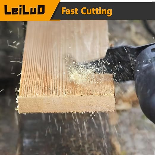 7 Pcs Oscillating Tool Blade Japanese Teeth Extra Long Oscillating Saw Blades for Wood CRV Multitool Blades Set Compatible with DeWalt Makita Milwaukee and More