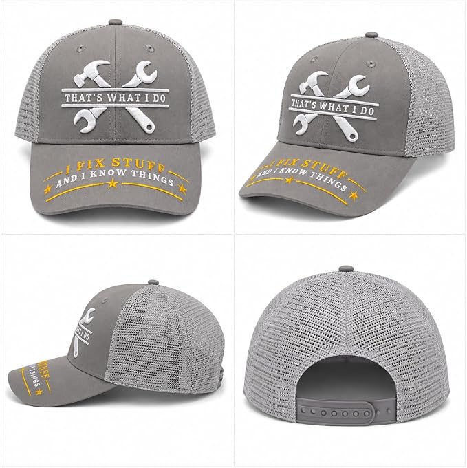I Fix Stuff Funny Dad Hat,Gifts for Men Who Have Everything,Fathers Day Birthday Gift for Dad OR Husband