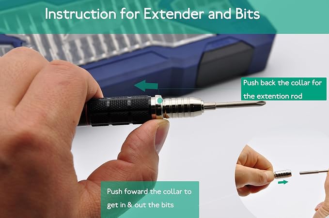 Precision Screwdriver Set,Premium Ergonomic Screwdriver with 55 High Strength Magnetic Screw Driver Bits for Computer Watches Jewelers and other Small Electronics Repair.