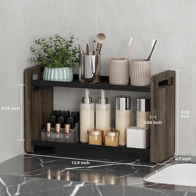 Bathroom Counter Organizer，Bathroom Sink Organizer，Vanity Organizer | Bathroom Organizers and Storage，Bathroom Countertop Organizer，Counter Shelf，Cologne Stand，Perfume Stand，Bathroom Decor