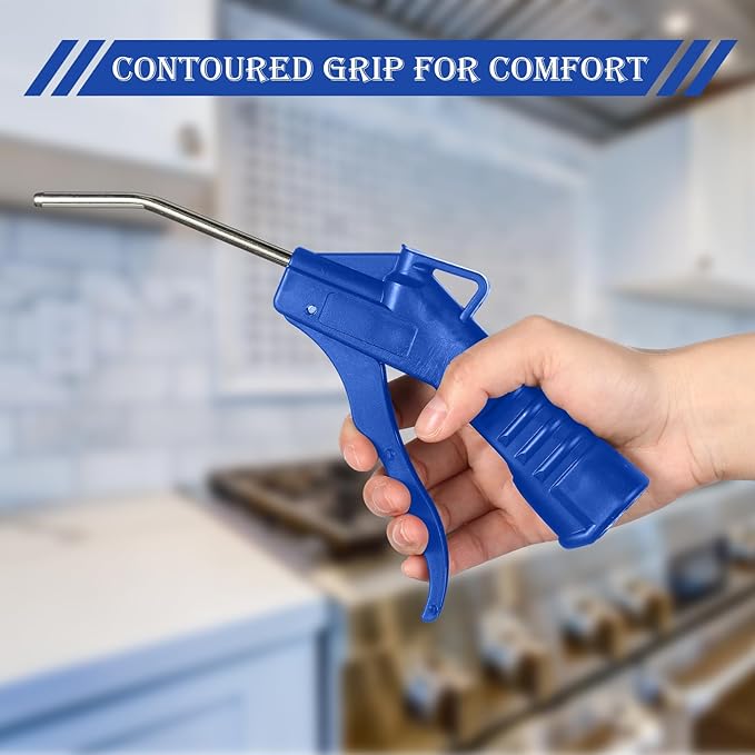Honoson Air Nozzle Blower Gun Pistol Grip Air Blow Tool Compressor Accessories for Industrial Household Mechanics(Dark Blue,8 Pcs)