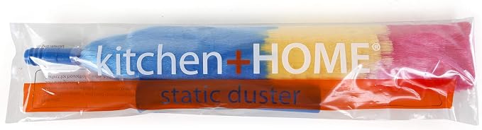 Kitchen + Home 23” inch Rainbow Static Duster - Electrostatic Feather Duster Attracts dust Like a Magnet!