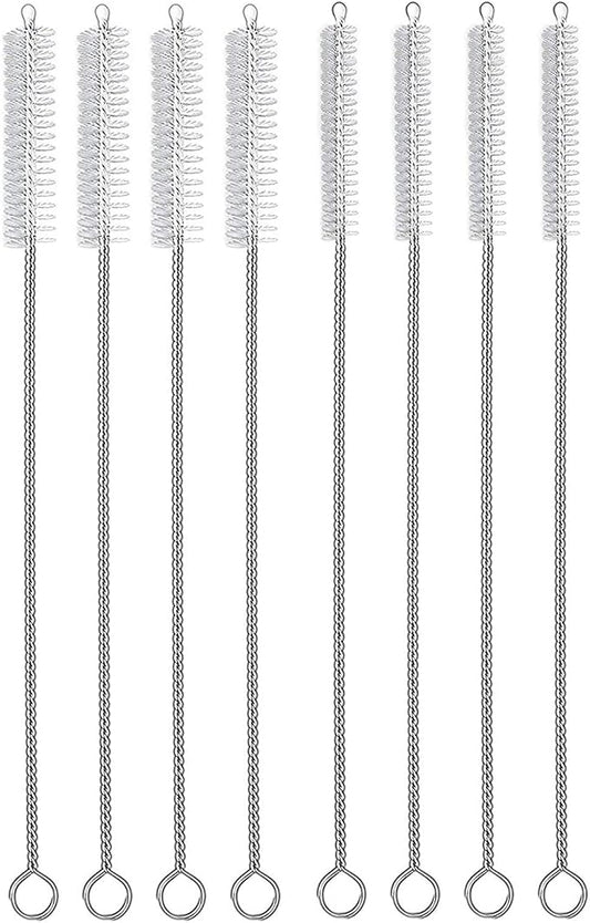Hiware Straw Cleaner Brush Set, 8-Piece Long Cleaning Brush for Straws on Tumbler, Water Bottle, Sippy Cup, and Pipes, Tubes or Hummingbird Feeders