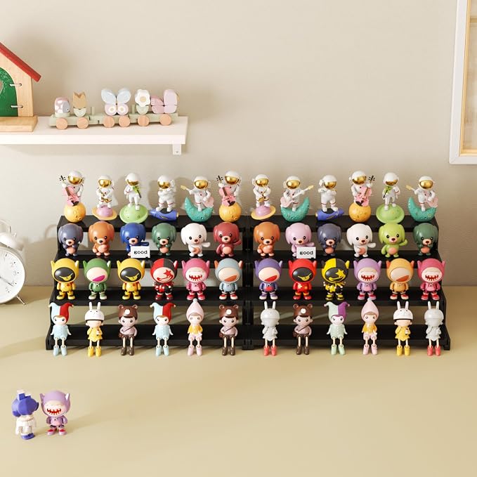 Lifewit Spice Rack, Perfume Cologne Organizer, Cupcake Stand, Tool-Free Assembly, Display Riser Shelf, Seasoning Figurine Makeup Holder, Room Decor, Kitchen Cabinet Storage, Black, 14in- 4 Tier, 1 Pcs