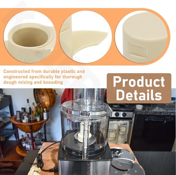 2 Pcs Replacement 14-Cup Dough Blade DLC-019ATX-1 Compatible with Cuisinart 14-Cup Food Processor DFP-14 Series, Fits for DFP-14, DFP-14BCN, DFP-14BCWN, DFP-14BCHN and More
